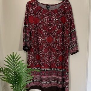 Enfocus Studio Burgundy Paisley Blouse